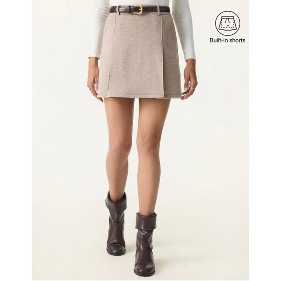 OGL Pleated High Rise A-Line Pull on Skorts with Pockets NWT SIZE L - Picture 6 of 8